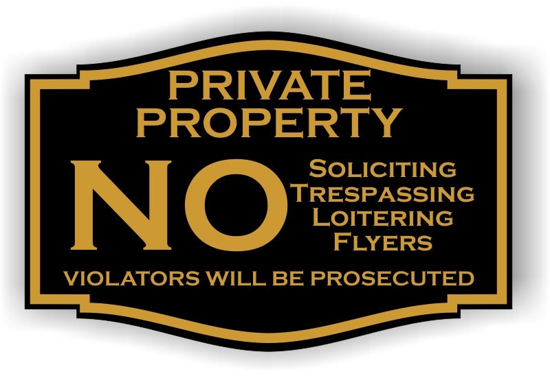 Custom laser Engraved No Trespassing Private Property sign  Sign