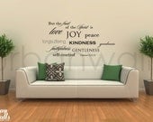 Vinyl Wall Decal Sticker Art, The Fruits of the Spirit