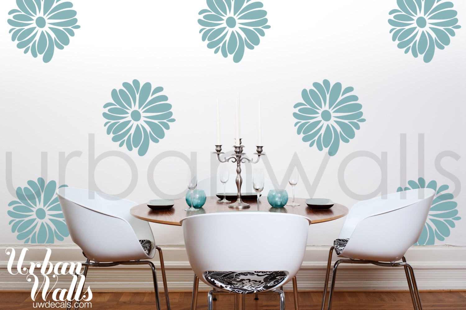 Vinyl Wall Sticker Decal Art, Pretty Flower Pattern