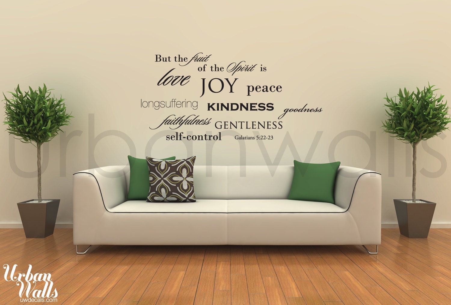 Vinyl Wall Decal Sticker Art, The Fruits of the Spirit