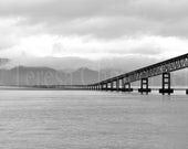 ASTORIA BRIDGE, 8 x 12, Fine Art Photography, Historical, Landmark, Columbia River, Oregon Coast, Steel Cantilever, Bridge Print, Mysteriou