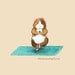 Tree Pose - Cute Guinea Pig Yoga Art Print 5x7