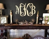 18x 22 Fancy Wall Monogram