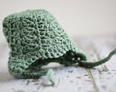 seafoam newborn hat