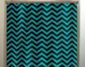 turquoise aqua chevron shower curtain bathroom decor fabric kids bath white black custom duvet cover rug mat window