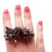 Huge 24K Gold Dipped Titanium Quartz Crystal Ring