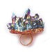 Huge 24K Gold Dipped Titanium Quartz Crystal Ring