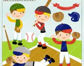 Baseball Boys Cute Digital Clipart for Card Design, Scrapbooking, and Web Design Il_170x135