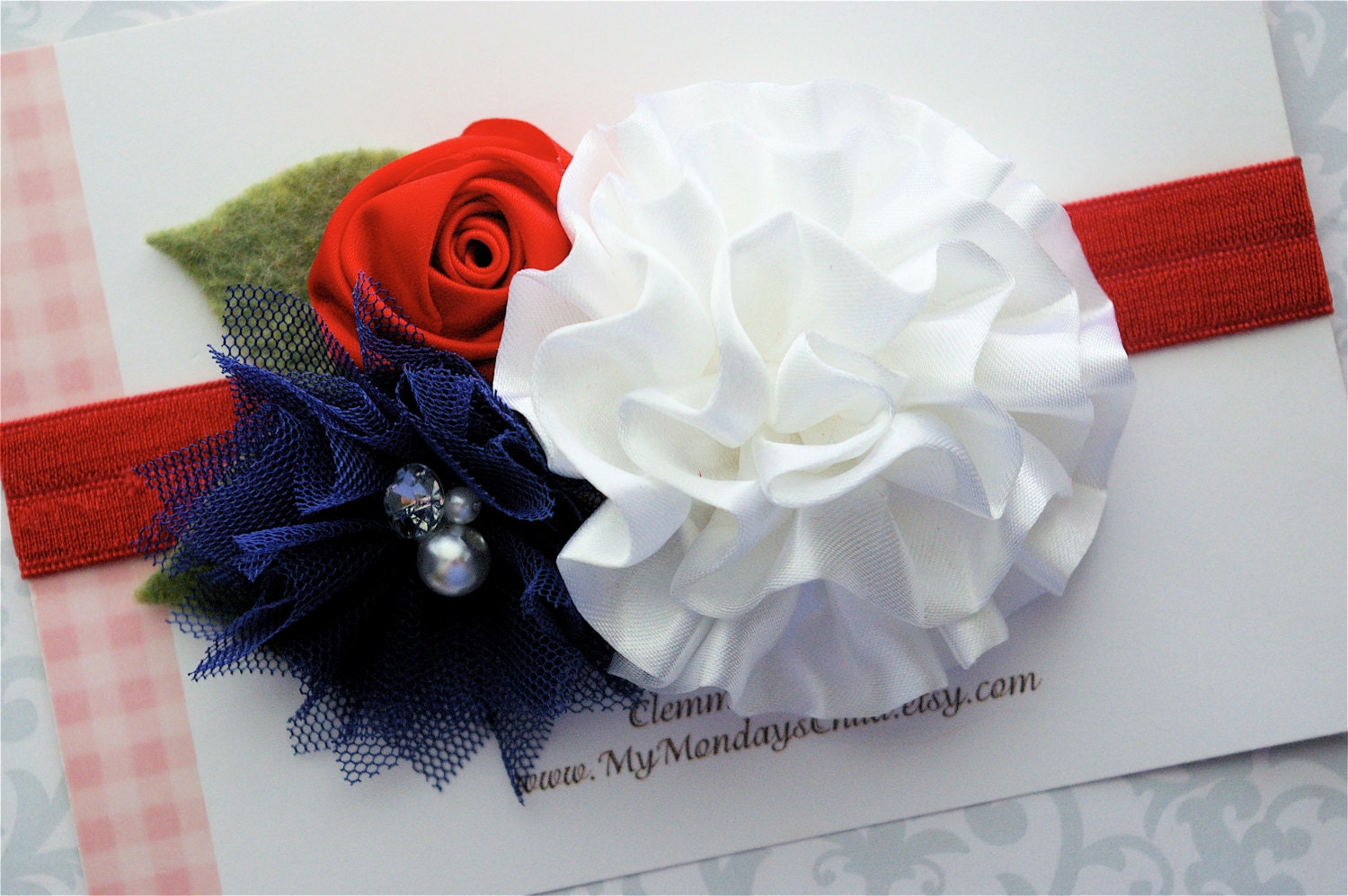 4th of July Headband - Newborn Headbands, Baby Headbands, Toddler Headbands, Girls Headbands