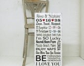 Custom Sign, Personalized Family Rules or Family Memory Sign. Customize Your Special Memories. Choose Your Wording