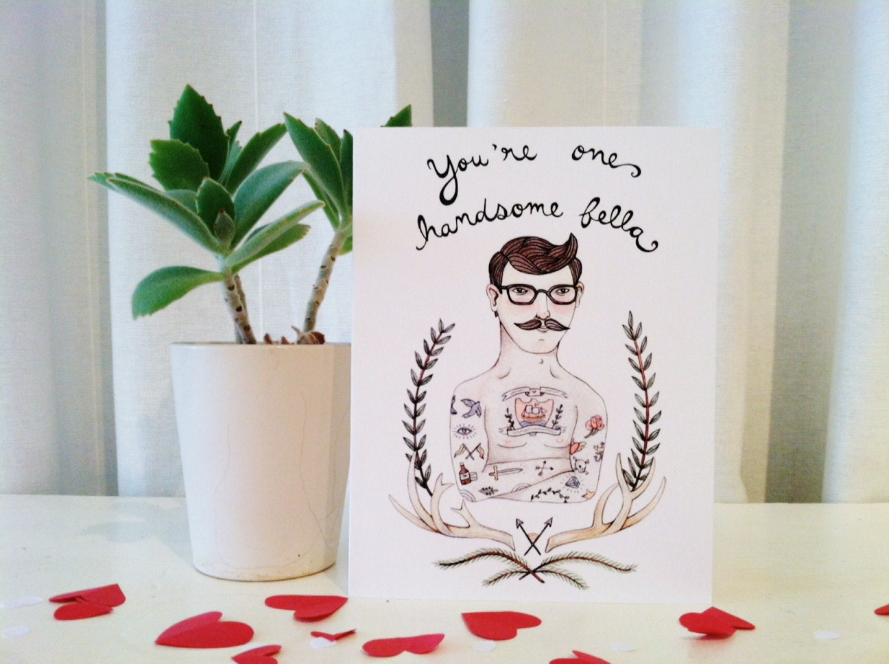 Handsome Fella Greeting Card
