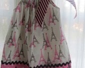 Ready to ship - Spring in Paris Pillowcase Dress - 12m and 18 m
