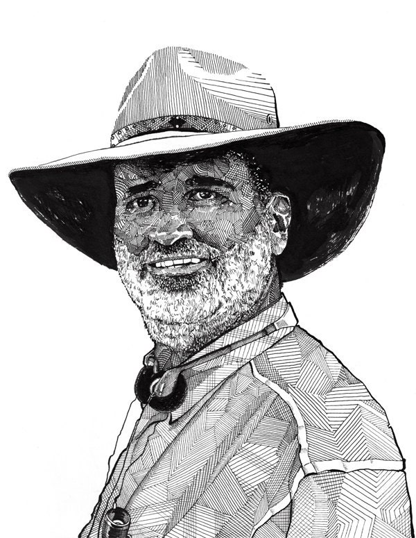 Terrence Malick - 8.5" x 11" - Original Drawing