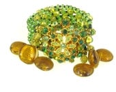 Statement Jewellery-Green Jewelry-Arm Cuff Jewelry-Bracelet Cuff-Rhinestone Brooch Jewelry-Swarovski Crystal Elements-Greens
