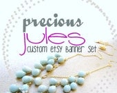 Etsy Shop Banner and Avatar Set. Jewelry Shop Add a Photo Custom Design. Logo.