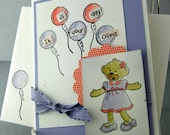 Kindergarten Graduation Handmade Card Girl Bear