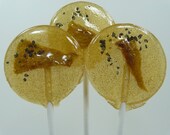 Mauna Loa Lollipop - a trio of tropical flavors topped with volcanic black salt