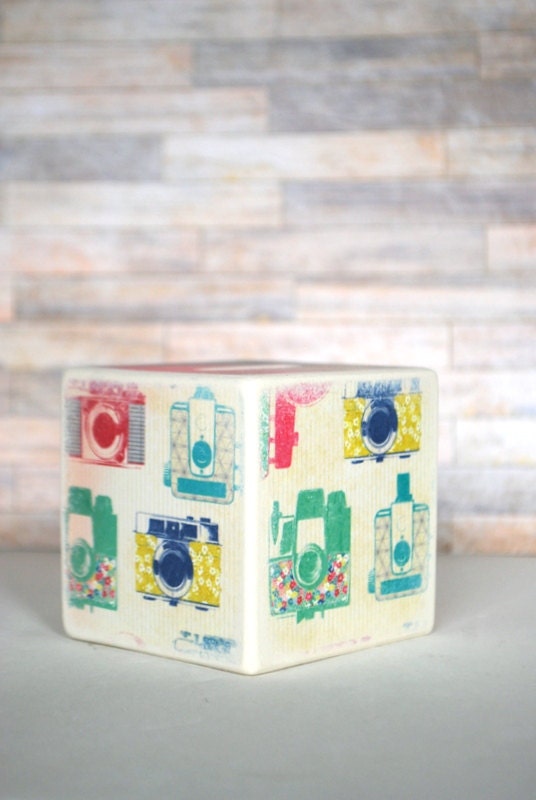Piggy Bank - Hipster Money Bank - kids bank - Camera