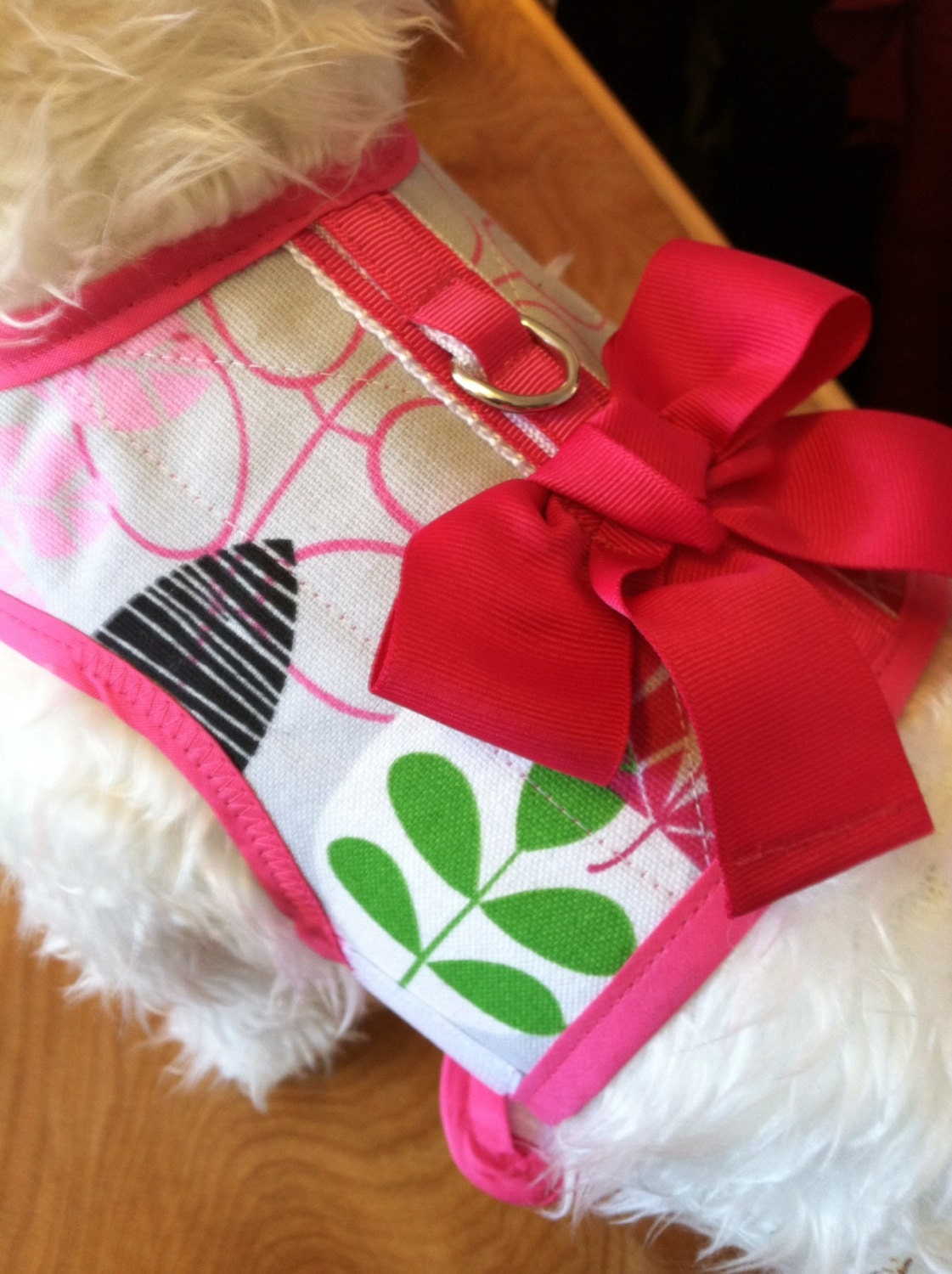 Retro Print Small Dog Harness