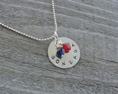 Gonzaga Hand Stamped Metal Necklace