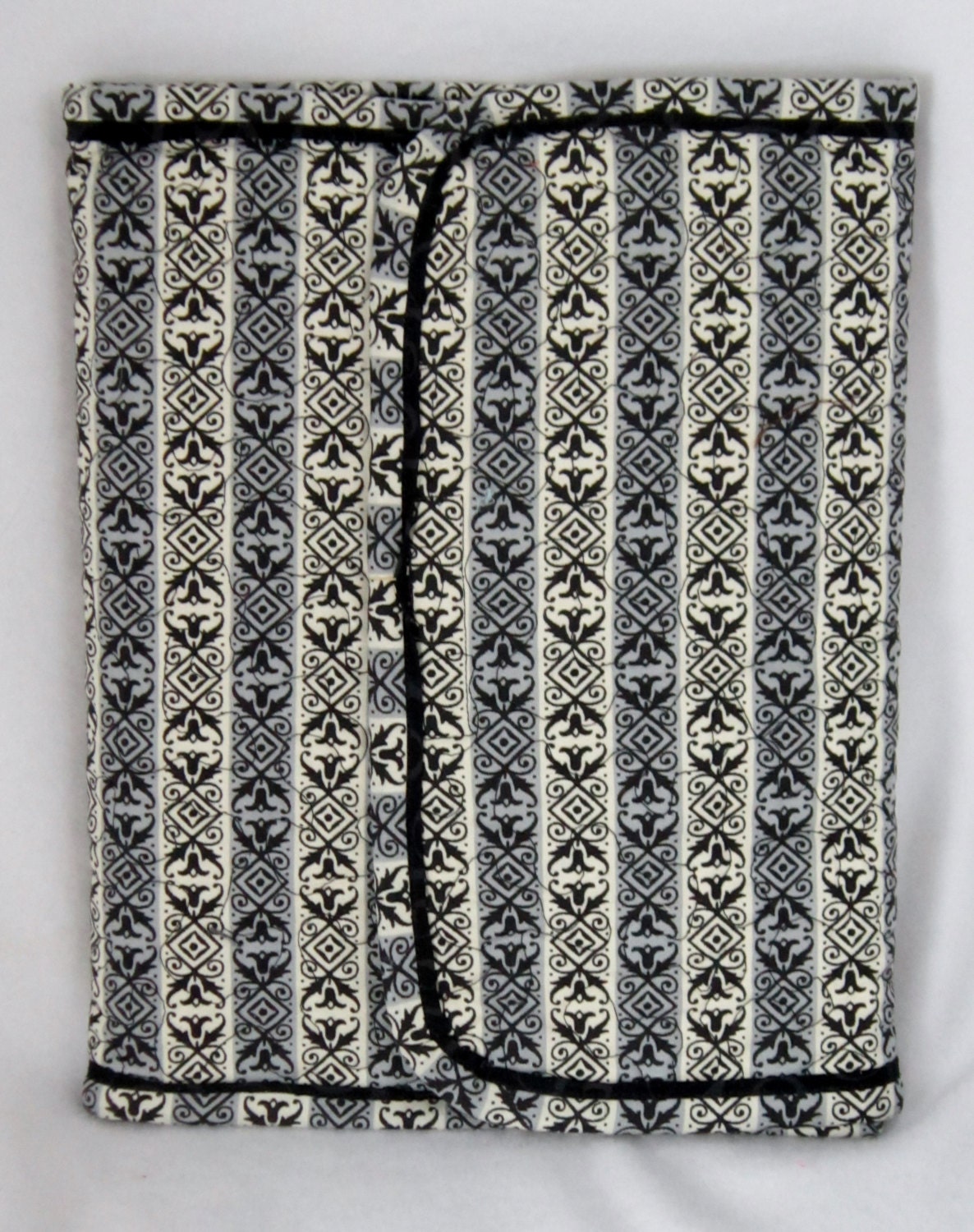 Notebook Cover and Pen Set black gray stripe
