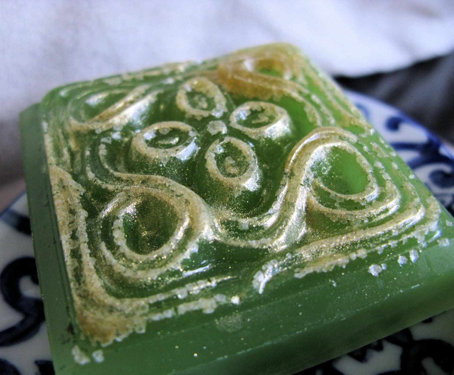 Absinthe Brocade Glycerin Soap with Organic Turbinado Sugar