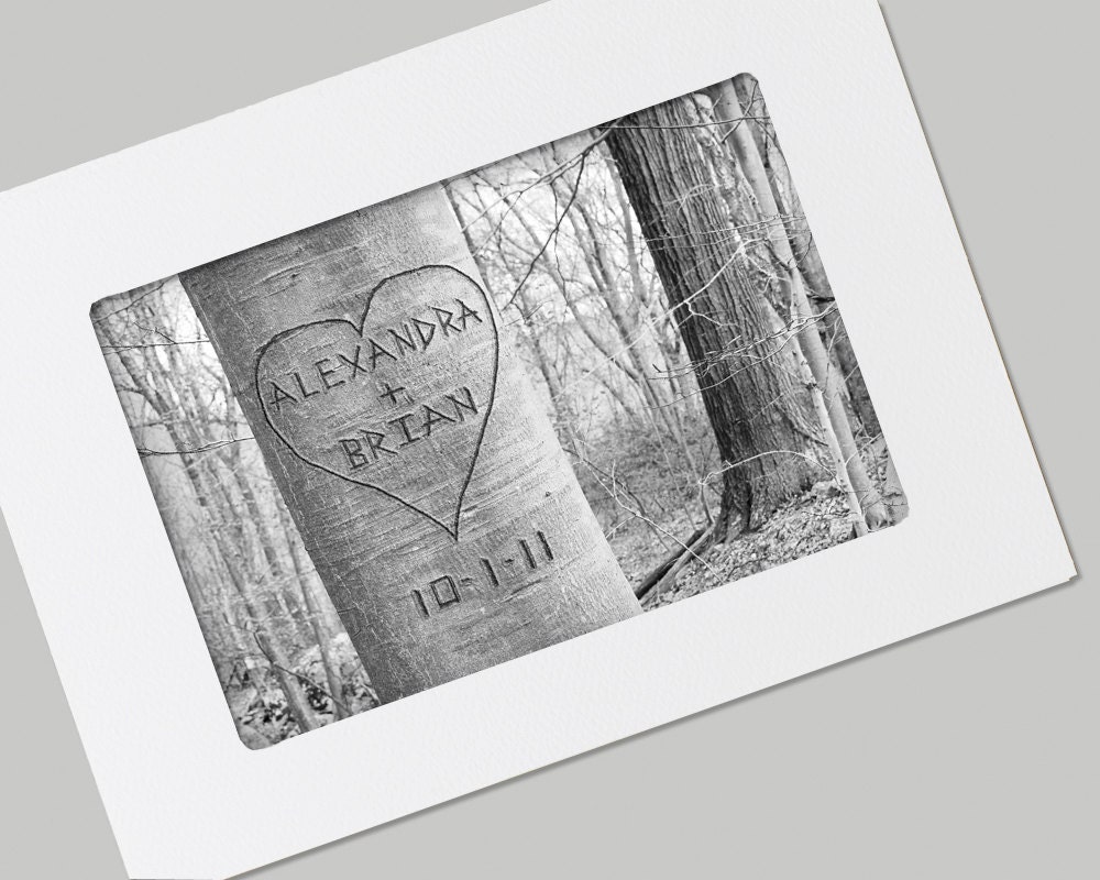 Love Tree Personalized Card, Unique Valentine's Day, Wedding, Anniversary, Mother's Day or  Father's Day Gift