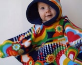 Girls Fleece Poncho for Spring and Fall