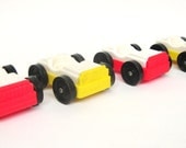 Vintage Fisher Price Garage Cars - Red and Yellow
