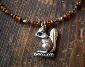 Squirrel/Animal Lovers/Woodland Creatures/Forest Animals/Familiar/Talisman Charm Necklace by TheReflectivePause.etsy.com