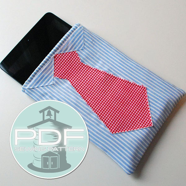 Father's Day gift - iPad Kindle iPad Mini Sleeve sewing pattern - The Principal - pdf instant download