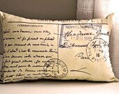 French Postcard Pillow