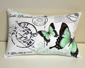 Butterfly postcard pillow
