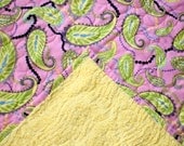 Larged Quilted Chenille Baby Blanket - ready to ship