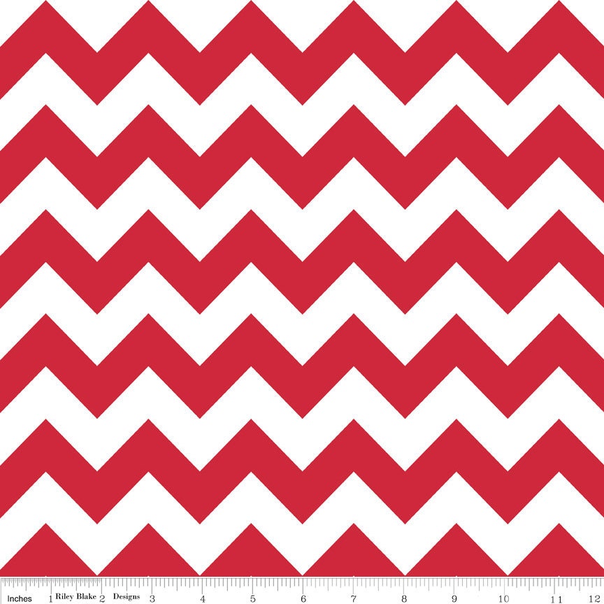 1 yard Medium Red Chevron - by Riley Blake