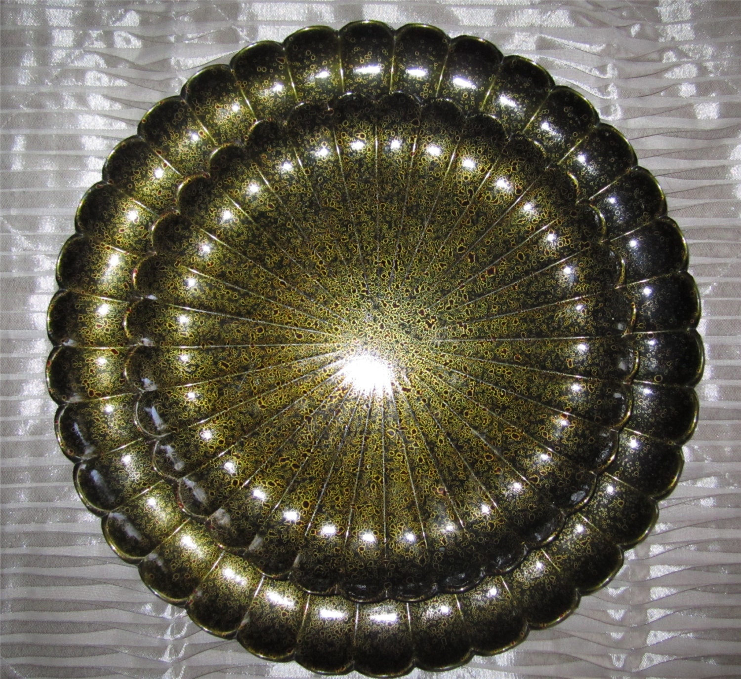 VINTAGE LACQUER PLATES/Chargers -  Made in Japan  -  Set of 16