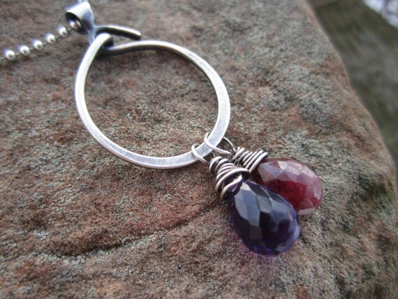 Buy grandmother birthstone jewelry - Sterling silver Charm Catcher/Collector Necklace, Mother's, Grandmother's Birthstone Necklace