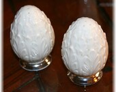 Mothers's day Gift Vintage Cottage Pattern LENOX Fine China Salt and Pepper Shakers