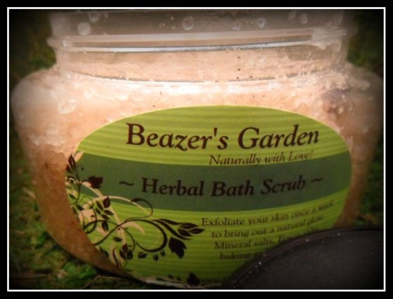 Exfoliating Salt Scrub- Herbal Spa Bath- Fragrant