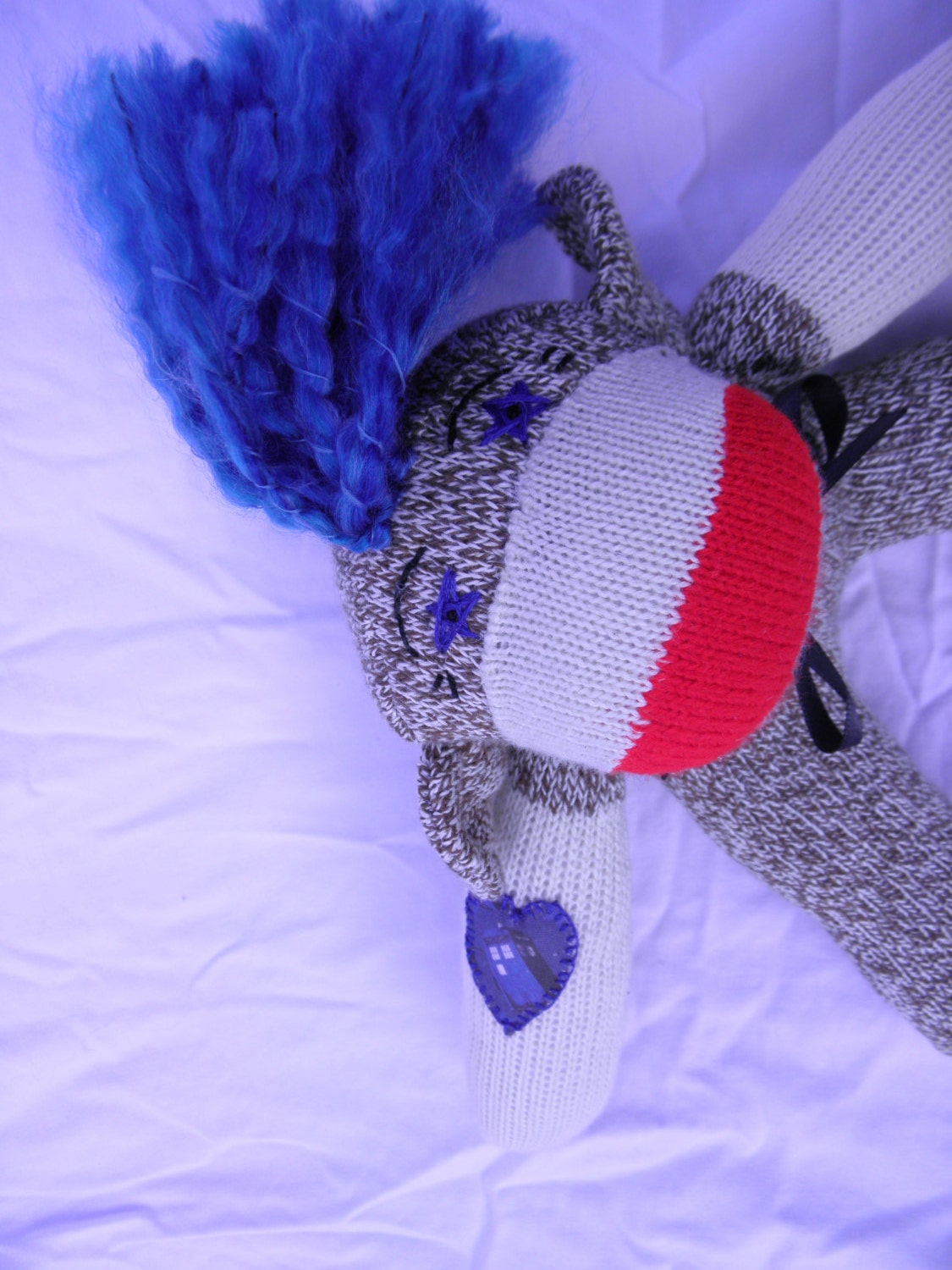 Who Blue Tattooed Sock Monkey