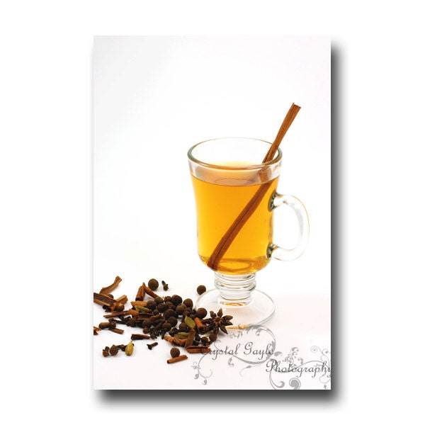 Apple Cider Cinnamon Stick Fine Art Food Beverage Photography Print 11x14 Kitchen Wall Decor  Tea Brown Pink Bronze