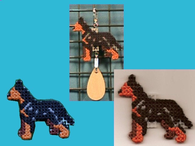Manchester Terrier Toy  crate tag - hang anywhere decorative accessory hand stitched by dog artist, Magnet option