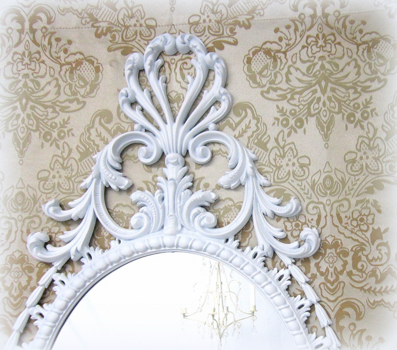 HOLLYWOOD REGENCY MIRRORS For Sale White Baroque Mirrors Ornate Bathroom Mirror Vanity Vintage Mirror Syroco Boudoir