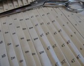 Fold and Sew-in Size Labels - Twill Fabric, half-inch ribbon, spool - 50 labels - natural or white - you choose sizes