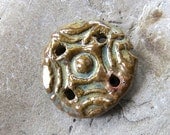 Small Rustic Ceramic Shield Connector in Prairie Wind