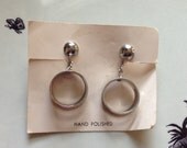 Vintage Screw-On Earrings - Silver Tone Dangle Earrings