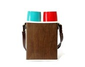 Vintage Dr. Pepper Thermos Set, Double Thermos