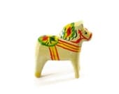 Vintage Dala Horse, Tiny Wood Horse, Folk Art, Scandinavian