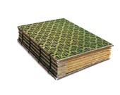 Elegant Green and Black Coptic Bound Journal