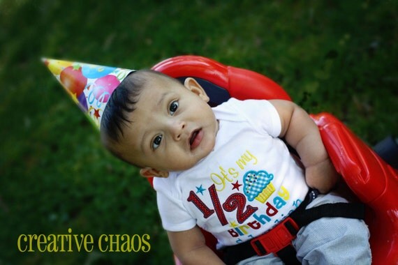 Custom Half Birthday Onsie